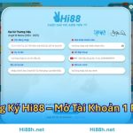 Đăng Ký Hi88 – Mở Tài Khoản 1 Phút, Nhận Ưu Đãi Thành Viên Mới Ngay